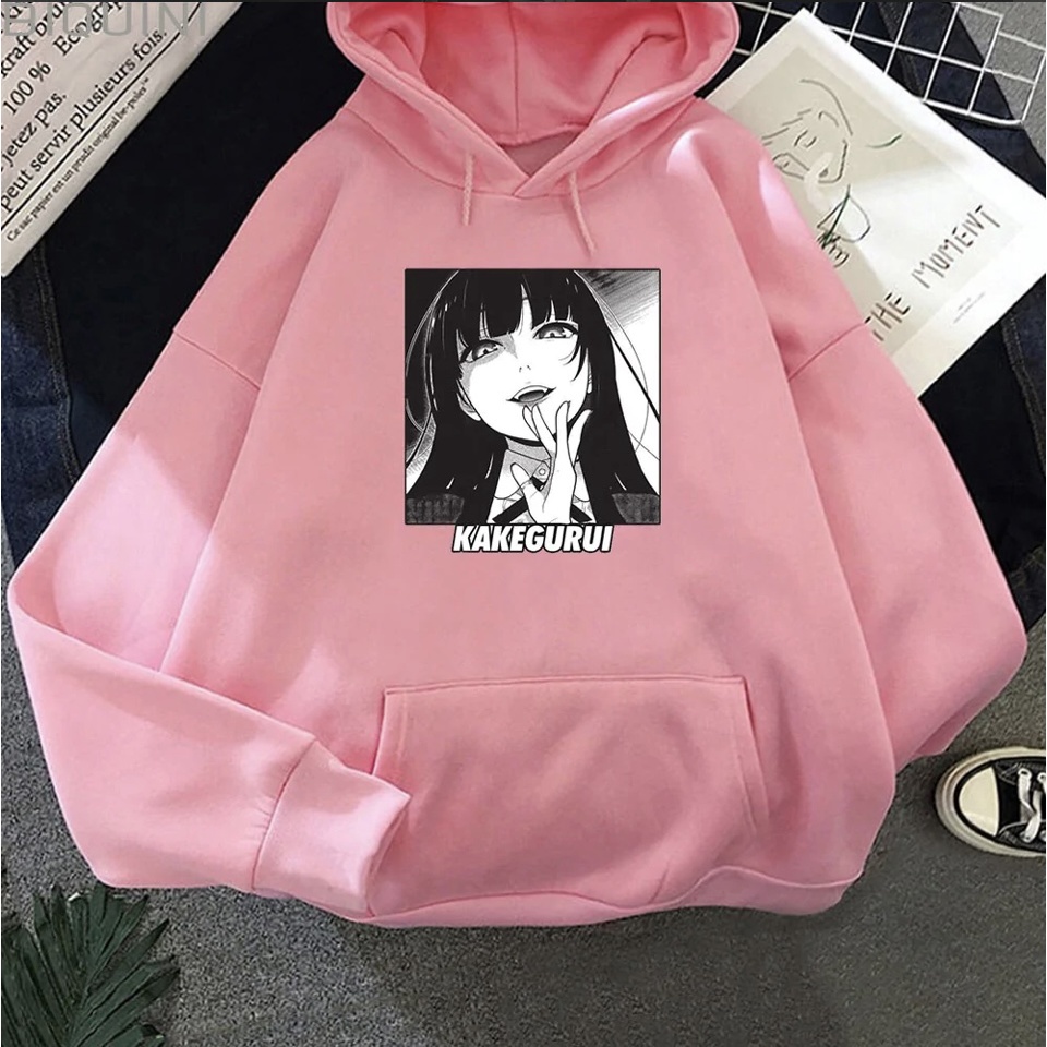 Sweater Hoodie Anime Kakegurui II Kakegurui Anime women Jumper Hoodie II Sweter Oblong Topi Sz M - XL ( Pria &amp; Wanita / Anak &amp; Dewasa )