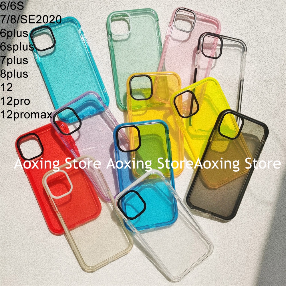 Casing Soft Case TPU + PC 12 Warna Neon Untuk IPhone X XS 11 Pro Max