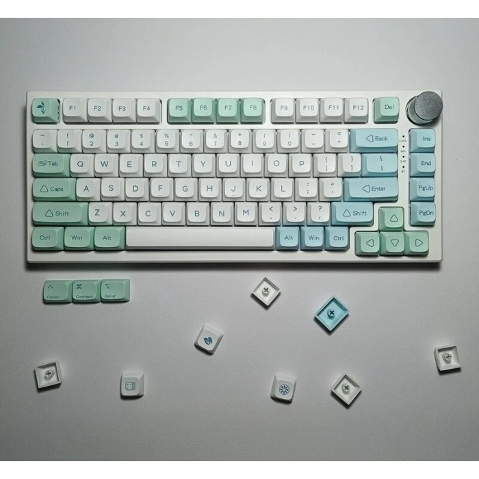 KEYCAPS PBT CRYSTAL MINT XDA PROFILE SUBLIM MECHANICAL KEYBOARD