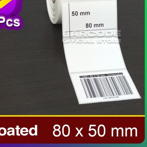 

LABEL STICKER BARE 80mm X 50mm (1 LINE) SEMICOATED isi 1000 pcs