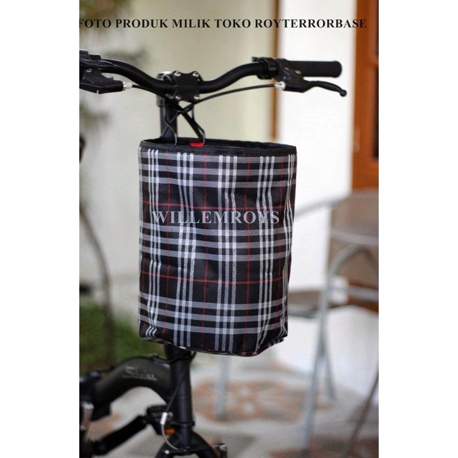 Tas Keranjang Depan Sepeda Lipat Bentuk Lingkaran