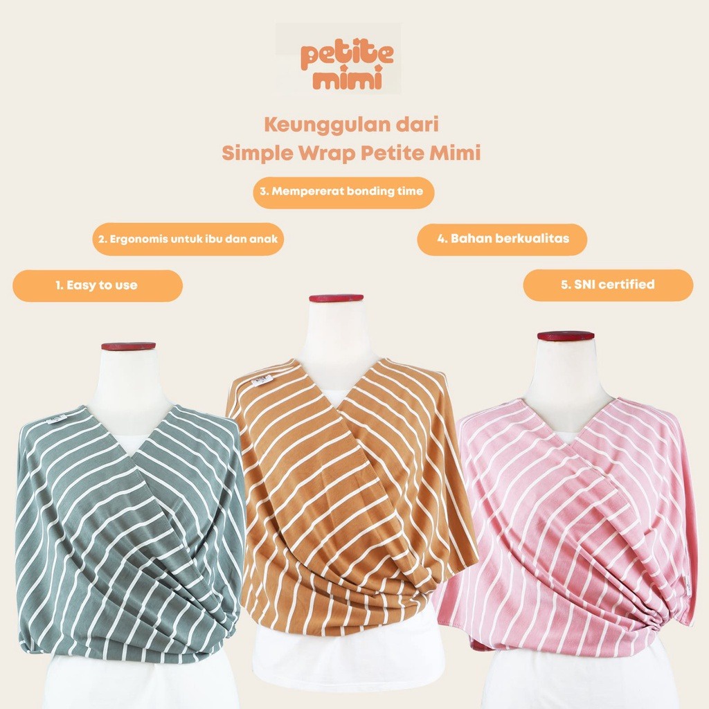 Petite Mimi Gendongan Simple Warp Ukuran M-XL (PM-GSWM-XL)