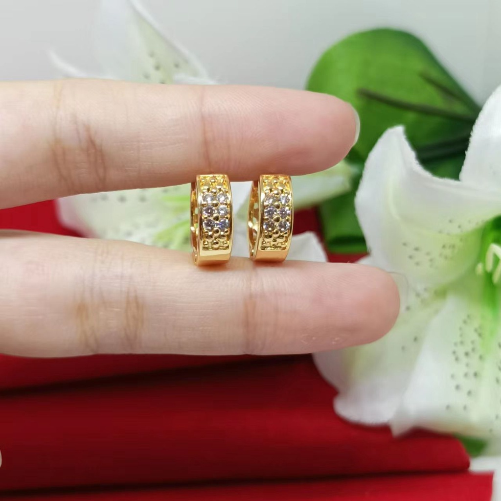 Xuping Fashion Versi Korea Dengan /Anting Pasangan/Bahan Tembaga Anting Pria Dan Wanita