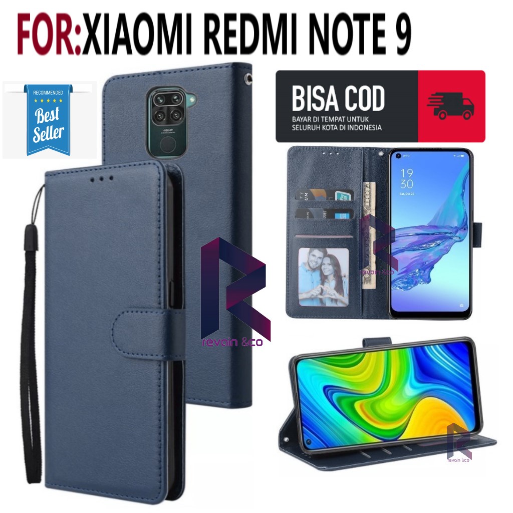 FLIP COVER XIAOMI REDMI NOTE 9 FLIP WALLET LEATHER KULIT PREMIUM SARUNG BUKA TUTUP KESING HP FLIP CASE XIAOMI REDMI NOTE 9