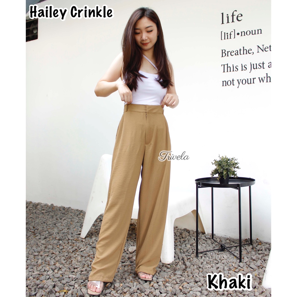 TRIVELA - Kulot Cringkel Airflow Wanita 1209 / Crinkle Kulot Anti Ngatung / Kulot Crinkle Flowly / Hailey / SJJ