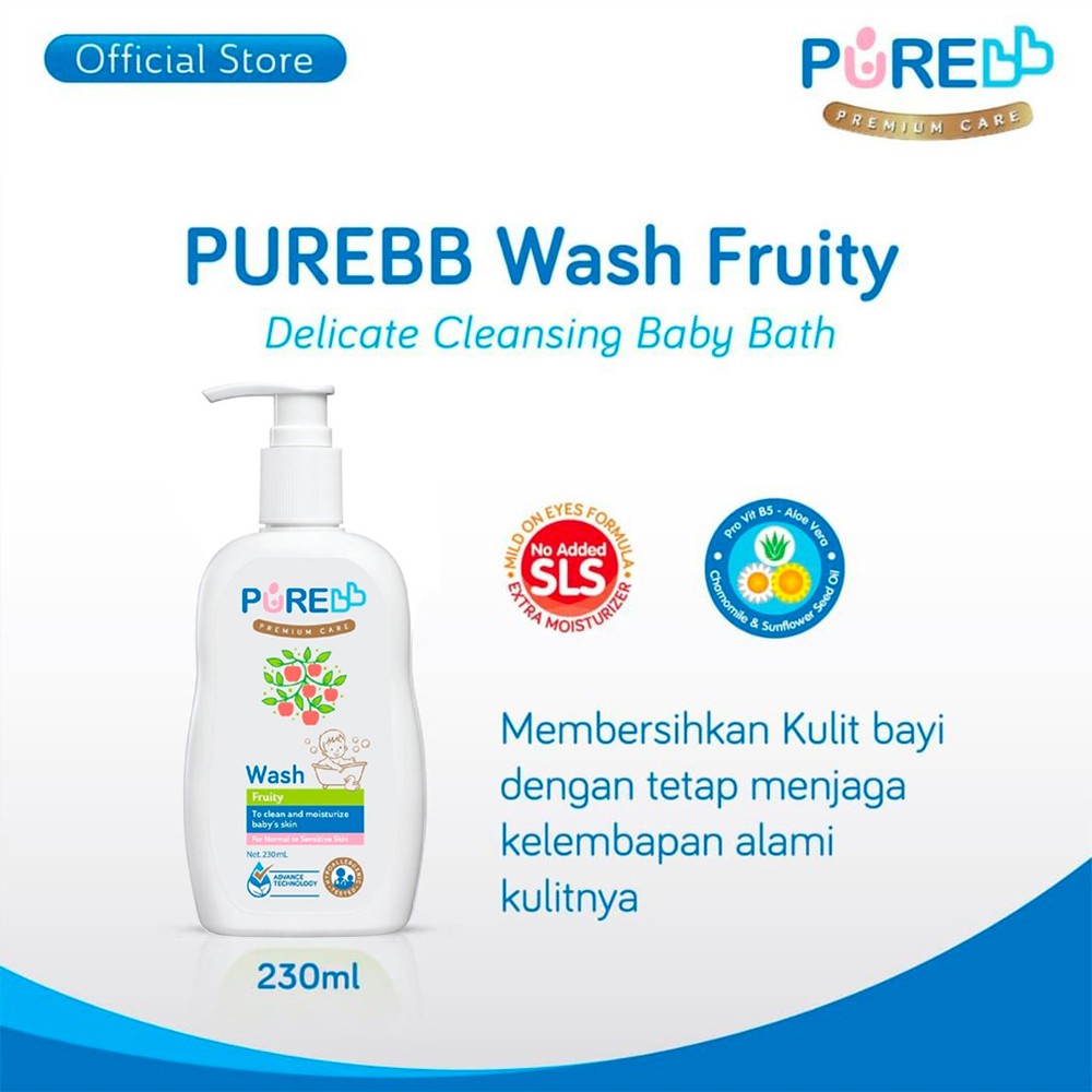 Pure BB Baby Bath Wash Sabun Bayi Fruity - 230 ml