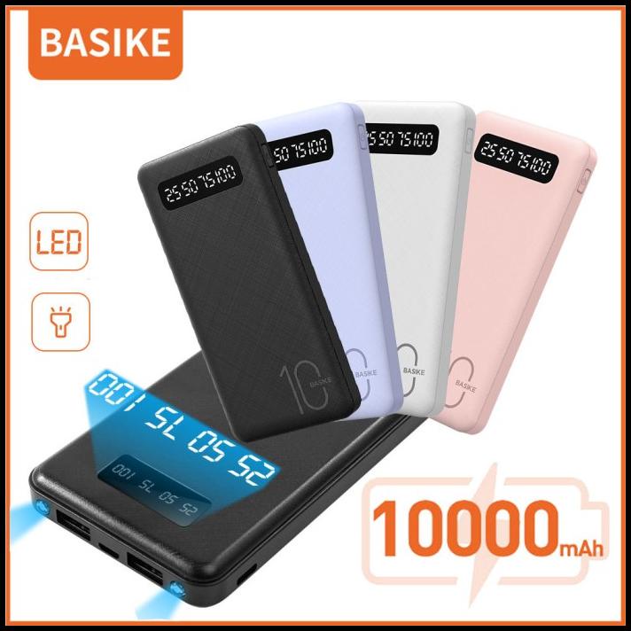 Powerbank 10000Mah Basike Bola Lampu Led Ganda Keluaran Usb Ganda
