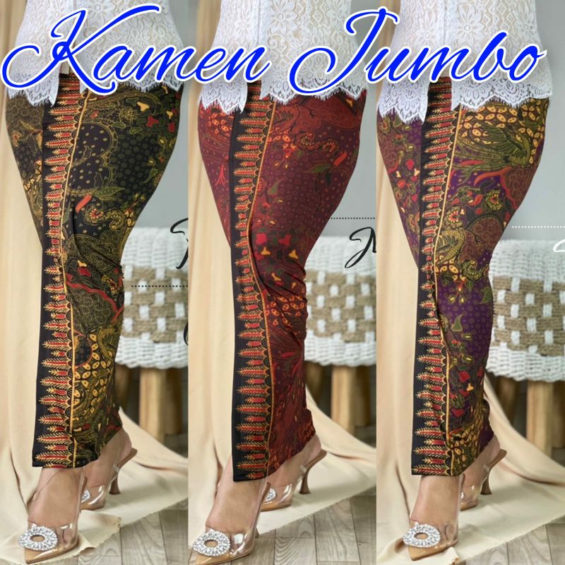 kamen batik jumbo bahan moscrepe full strait