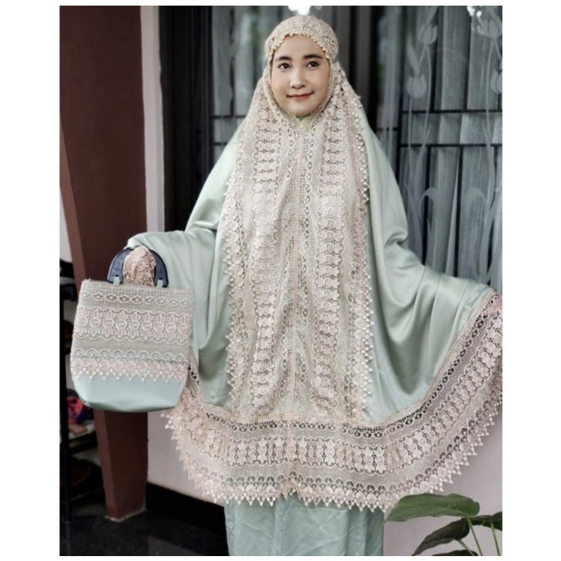 mukena new keong kombi warna tas cantik full kd