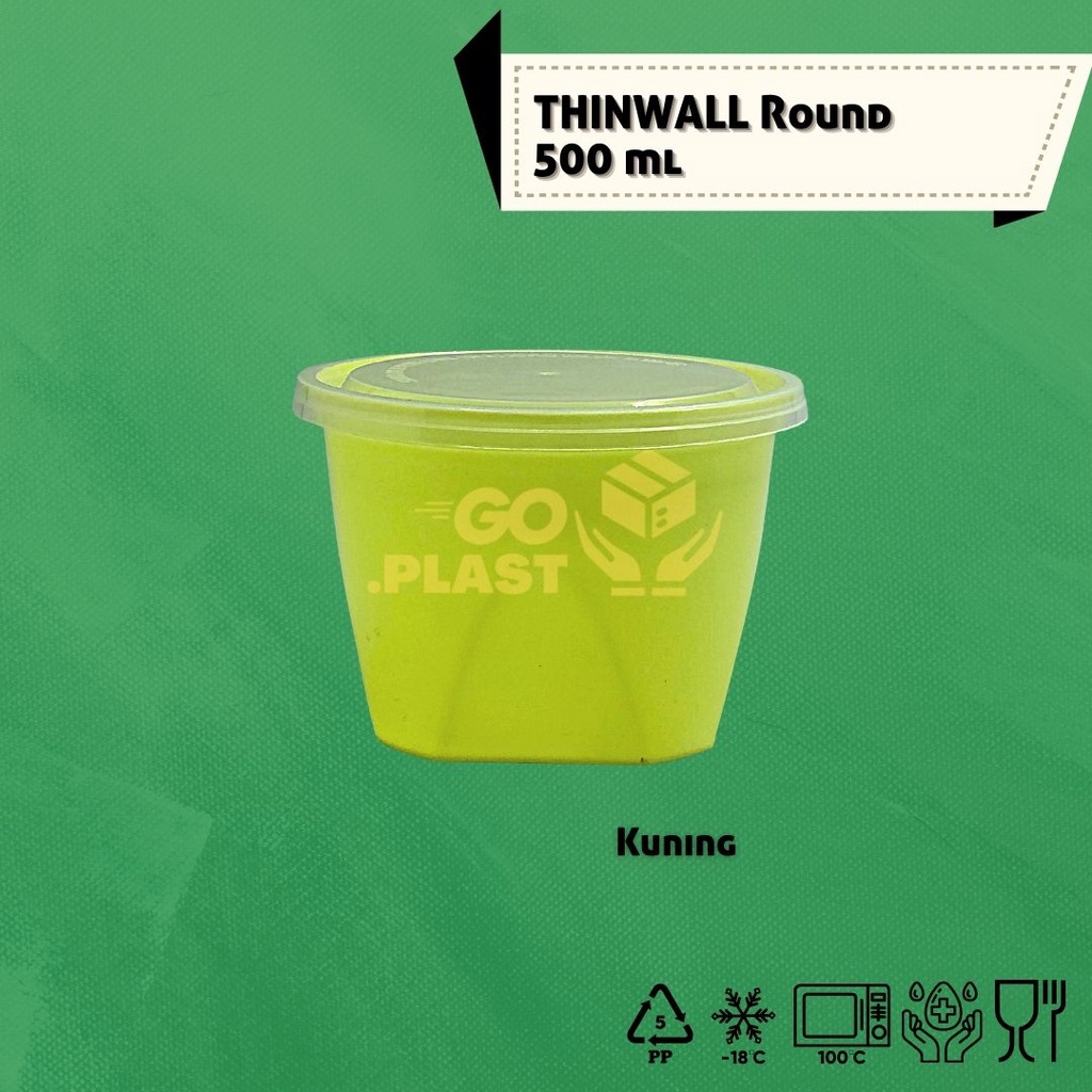 THINWALL ROUND 500 ML / MANGKOK 500 ML 12 pcs