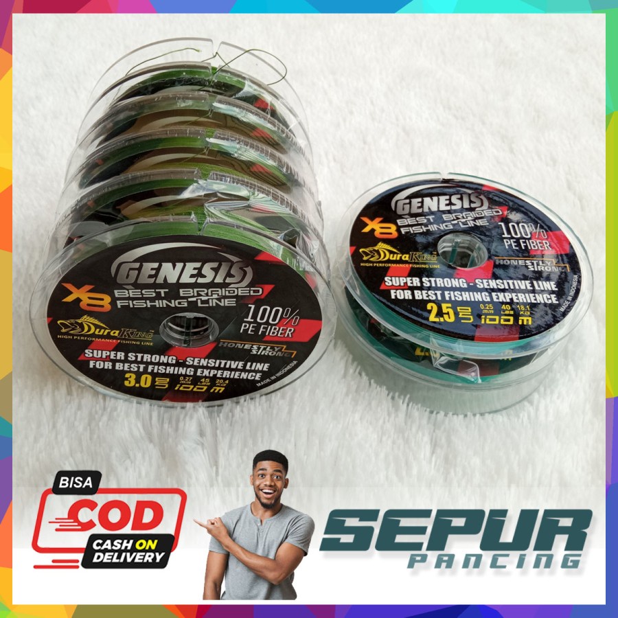 PE Genesis X8 DuraKing / SENAR Pancing PE DuraKing Genesis 8x - 100M