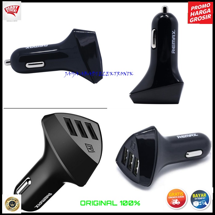 J373 REMAX ADAPTOR MOBIL 3 PORT USB SUPPORT FAST CHARGER 4.2 A  SPEED CHARGING ADAPTOR MOBIL TRAVEL ADAPTER CAS CASAN ADAPTIVE SERVER SAVER ANDROID HP HANDPHONE QUICK CHARGE PORT UNIVERSAL BISA UNTUK SEGALA JENIS MERK USB DAN HANDPHONE LEBIH PRAKTIS