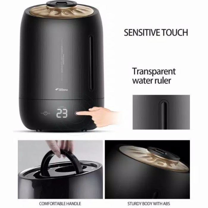 {FixmikStore} Deerma F600 Air Humidifier Difusser for Essential Oil 5L Capacity - Hitam Diskon