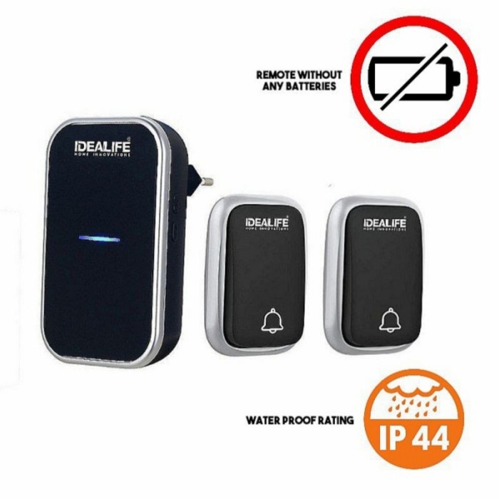 

Bel Pintu Wireless IDEALIFE IL295S Kinetik 2 remote Door Bell IL 295S