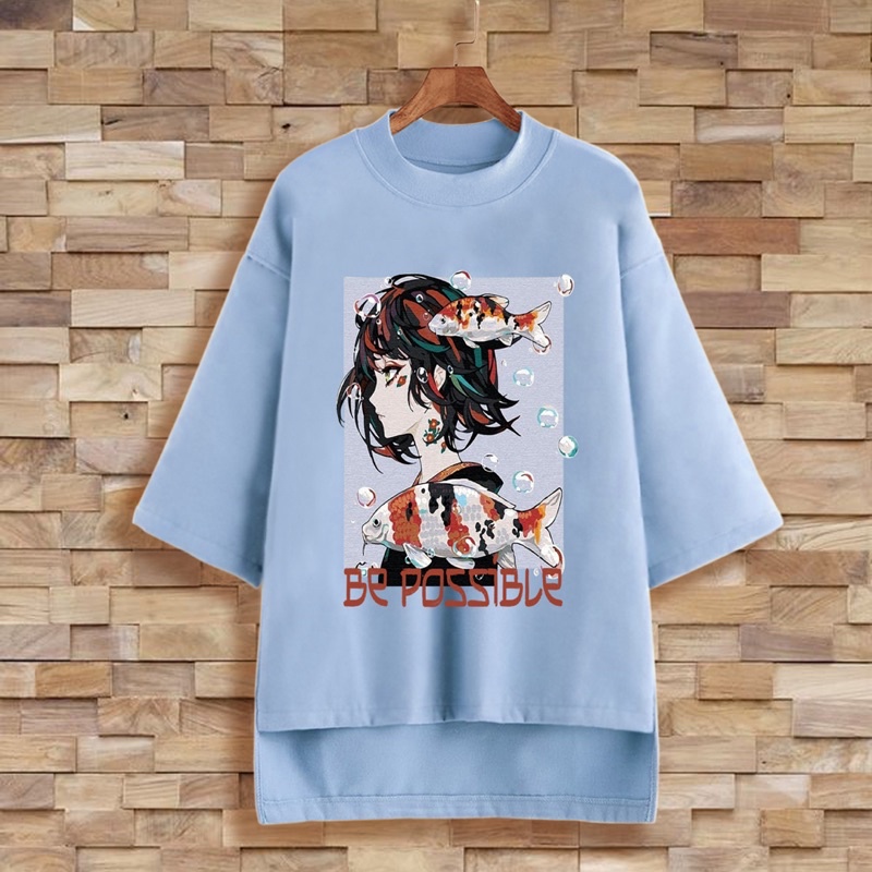 PUFFY_ID kaos oversize tunik wanita BE POSSIBLE tshirt big size cewek premium