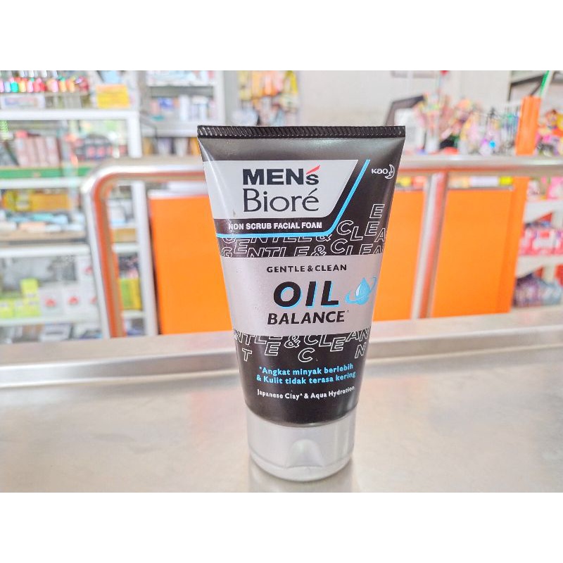 BIORE MENS NON SCRUB FACIAL FOAM OIL BALANCE 100ML