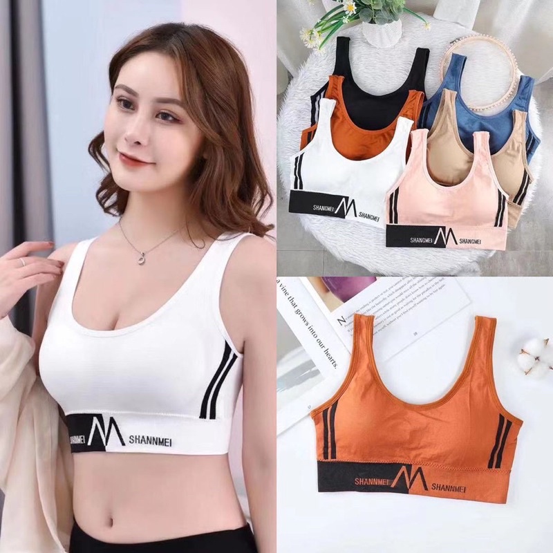 Tmall88 Bra Sport Gym Bra Olahraga Push Up Wanita Tanpa Kawat Sexy Import