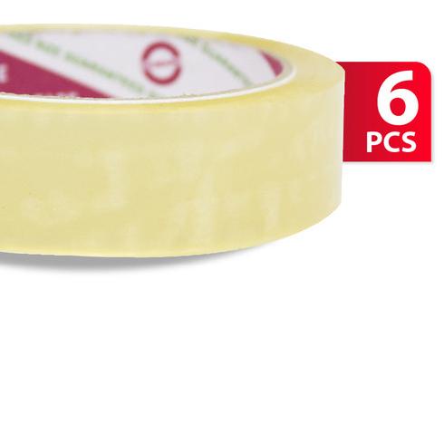 

[Paket Isi 6pcs] Daimaru Stationery Tape Transparan 24 mm x 72 Yard