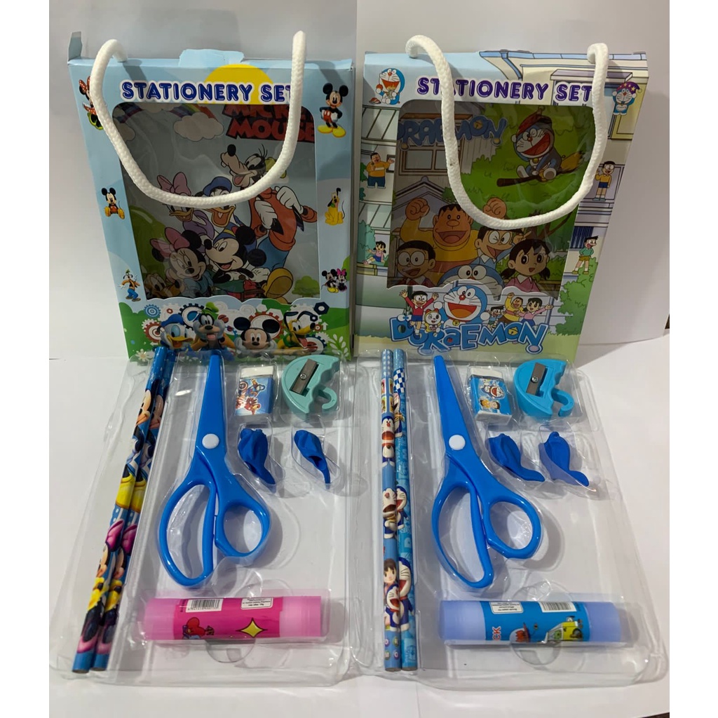 

8 IN 1 TEMPAT KOTAK PENSIL STATIONERY SET KARAKTER LUCU 8 IN 1