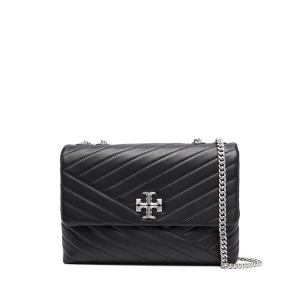 Tory Burch Kira Chevron Convertible Shoulder Bag ( Black )