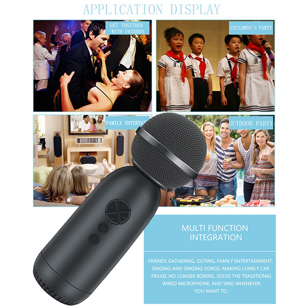 Mic speaker Microphone Karaoke Smule Wireless Mic Bluetooth 5.0