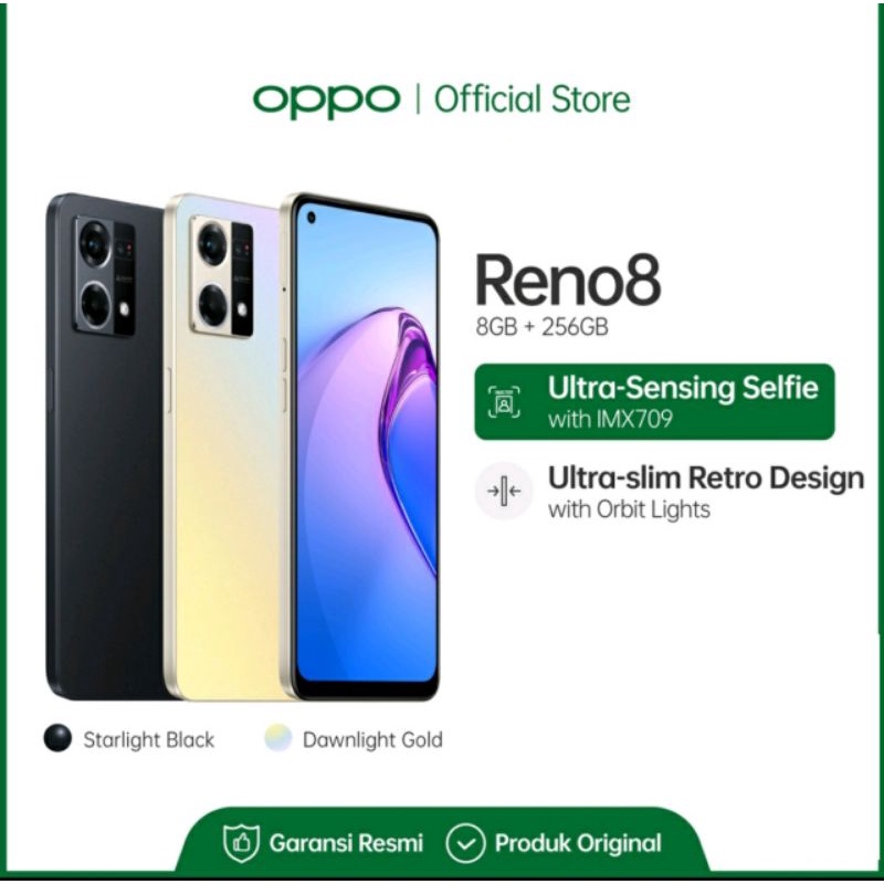 OPPO RENO 8 5G 8/256 | RENO 8Z RENO 8 Z 5G 8/256 | RENO 8 4G 8/256 | RENO8 GARANSI RESMI OPPO INDONESIA