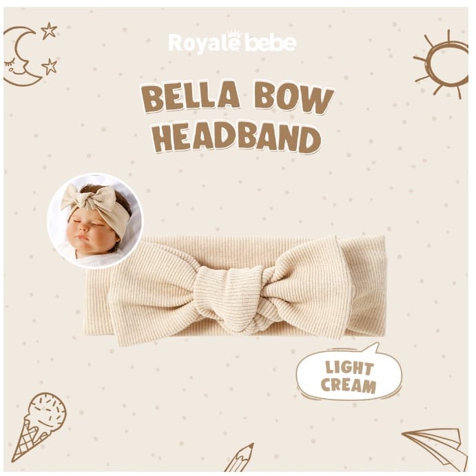 Royale Bebe Bella Bow Headband Bandana Bayi