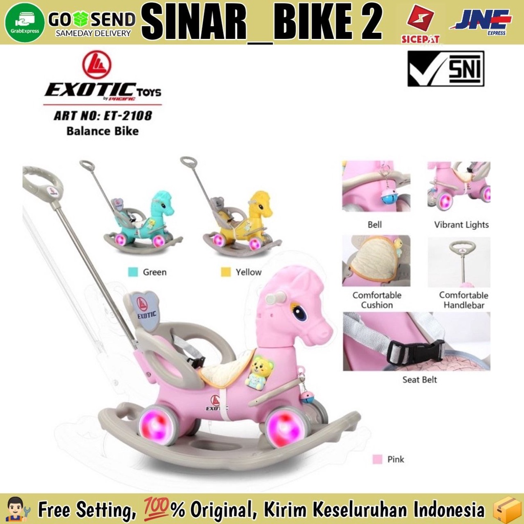 Dino Dan Kuda Goyang Ayunan Jungkat-Jungkit Mainan Anak Exotic ET-2110 &amp; 2108