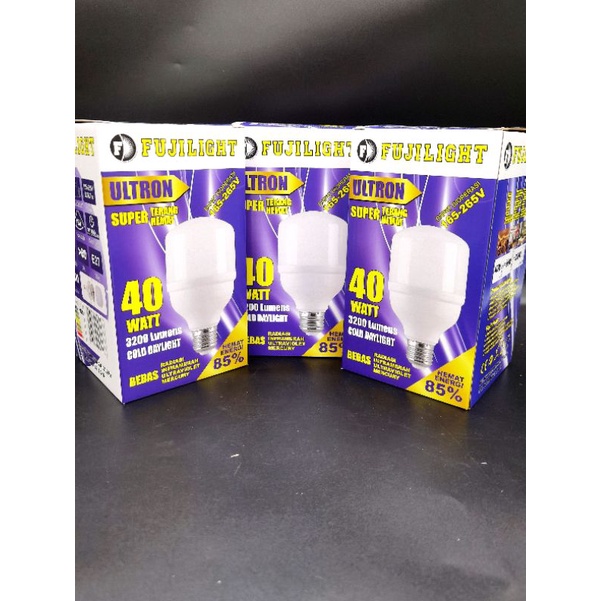 Lampu Led 40w FUJILIGHT ULTRON, warna bolam putih 6500K,garansi 1 tahun, model capsul