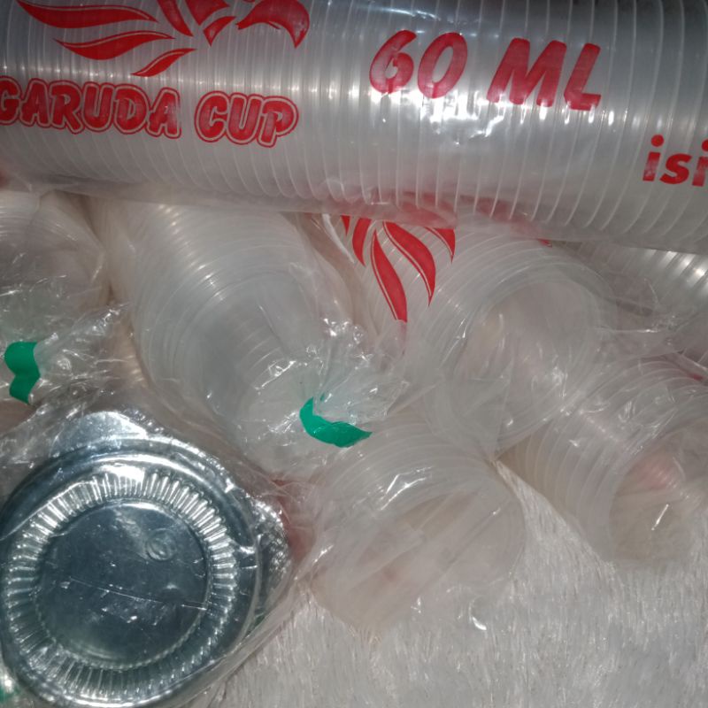 CUP PUDING JELLY + TUTUP ISI 50 PCS | GELAS AGAR ES KRIM 60ML