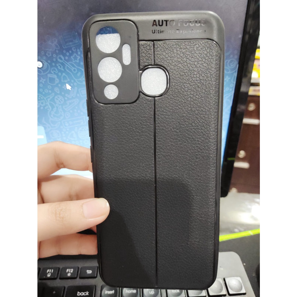 AutoFokusInfinix Hot 12/Hot 12i/Hot 12 Play/Hot 10 Leather Soft Case AUTOFOCUS Motif Kulit Jeruk