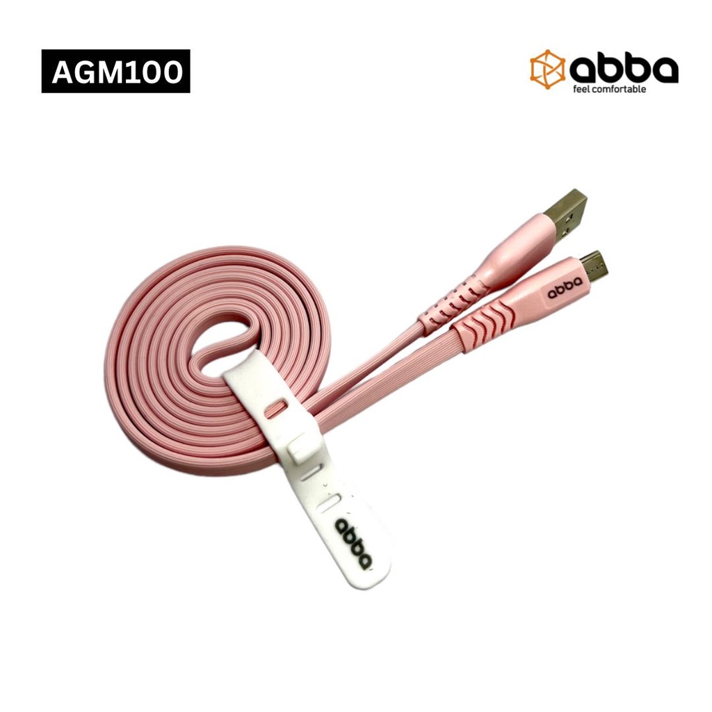 ABBA AGM100-KABEL DATA ABBA AGM100 MIKRO USB 3.0 AMPERE 100CM FAST CHARGING DATA CABLE COLORFUL