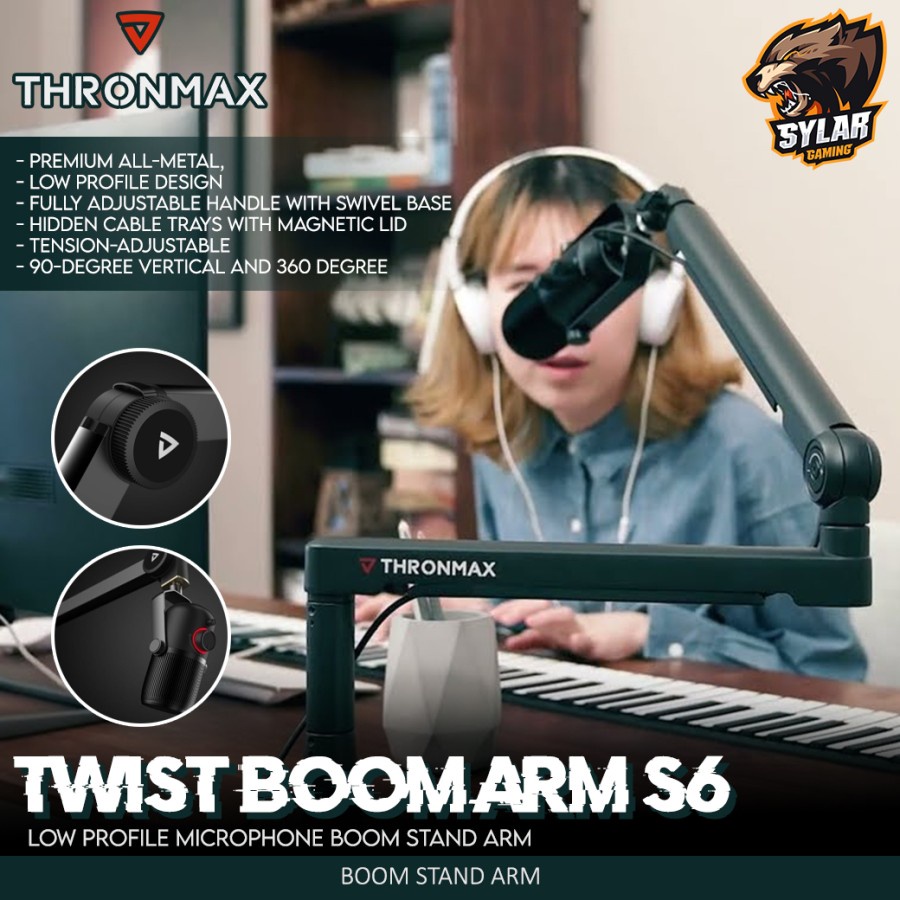 Thronmax Twist Boom Arm S6 Stand Microphone