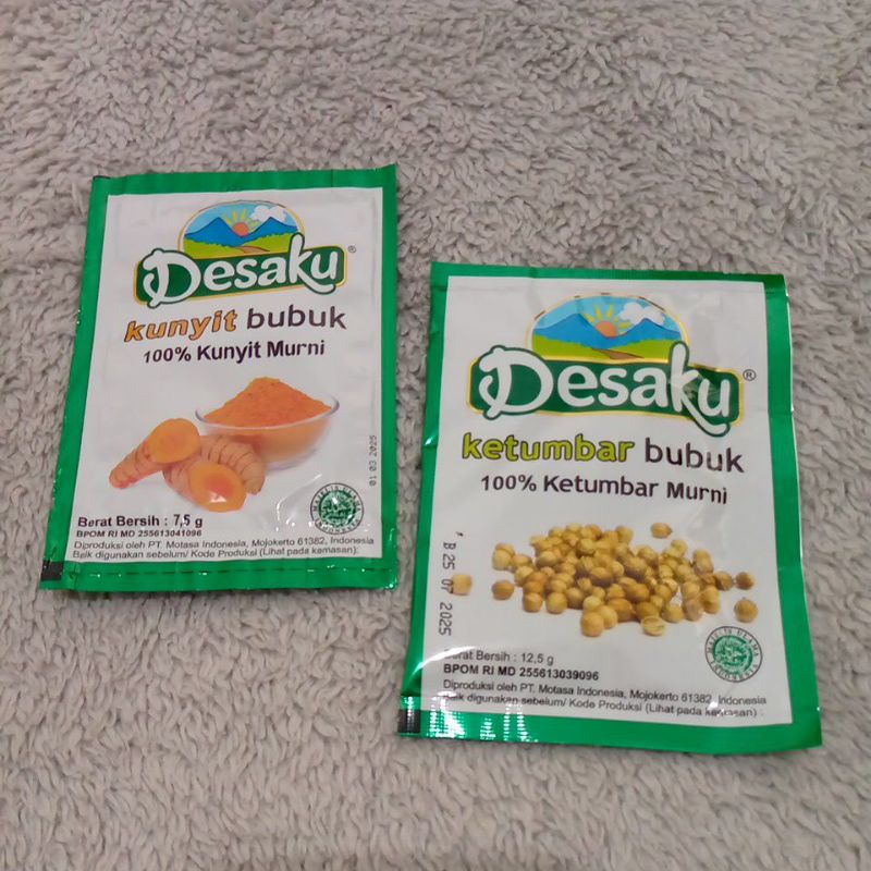 

KETUMBAR 12.5g & KUNYIT 7.5g BUBUK DESAKU