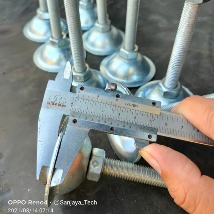 Kaki Meja M12 Galvanis | Adjuster Table M 12 | Foot Adjuster M12