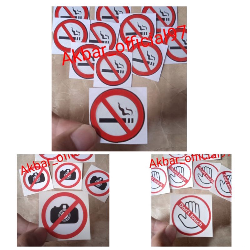 

Stiker dilarang foto Sticker dilarang merokok dilarang pegang