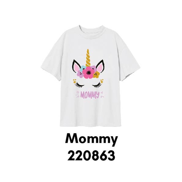 Baju Kaos Unicorn Daddy and Mommy untuk Dewasa &amp; Bigsize Bahan Katun Premium