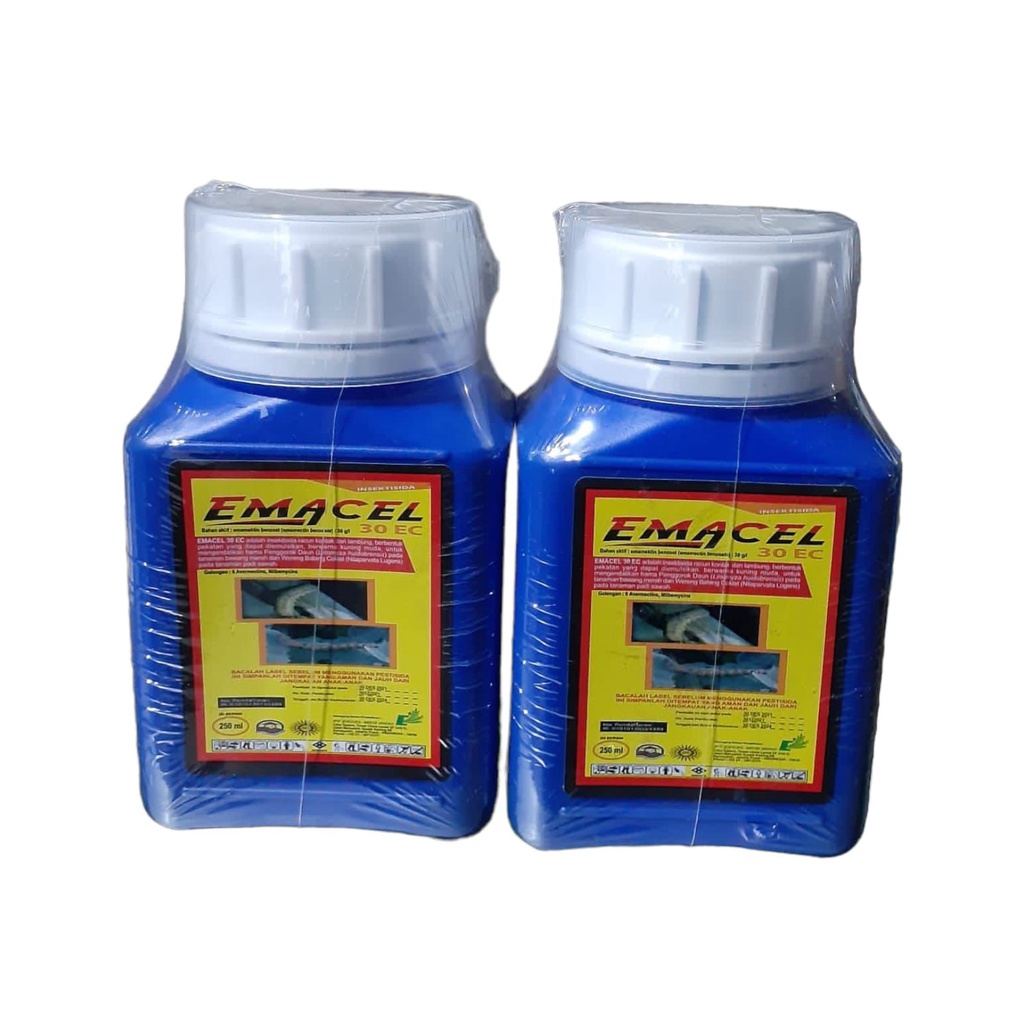 Insektisida Emacel 30EC 250ml Untuk Hama Ulat  Bahan Aktif emamektin benzoat (emamectin benzoate) 30g/l JimatSiklon Crumble Proclaim Mateni Dk Fenzo