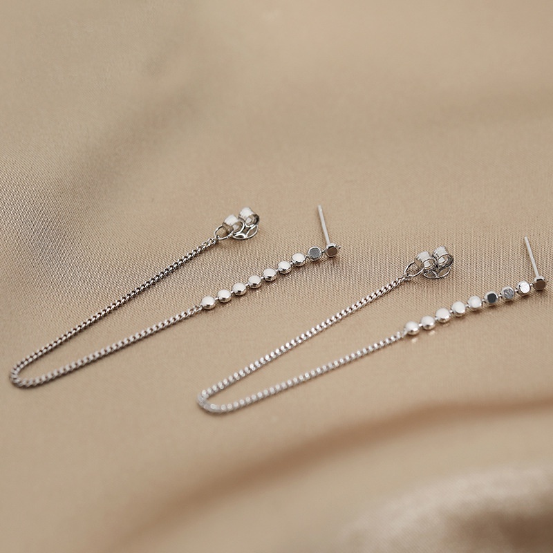 Anting Sterling Silver S925 100% Bentuk Bulat Datar Untuk Hadiah