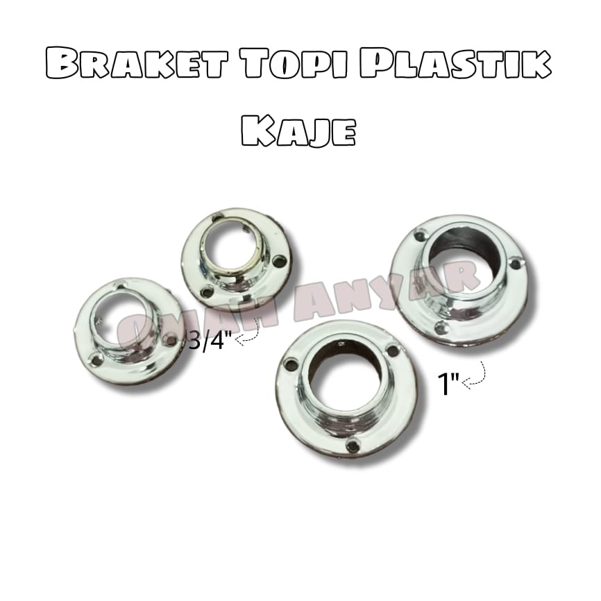 Braket Pipa Topi Plastik Kaje 1&quot; 3/4&quot;