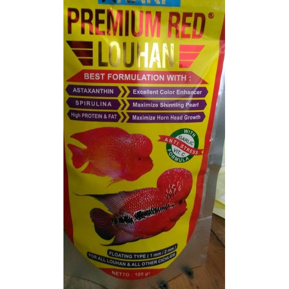 makanan ikan Akari super red louhan / premium Red