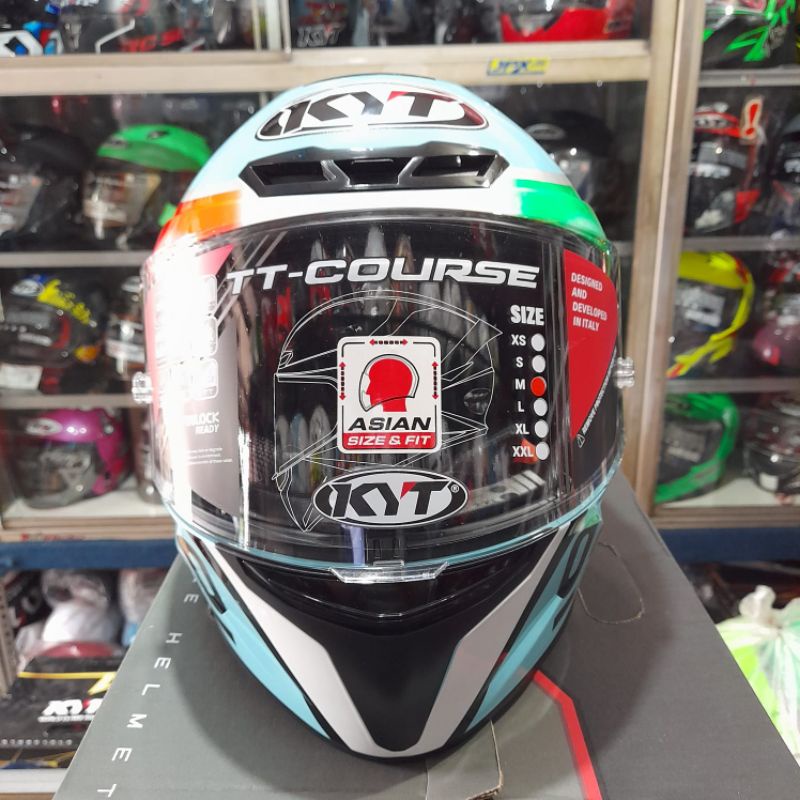 HELM KYT TT COURSE DENIS FOGGIA LEOPARD ORIGINAL