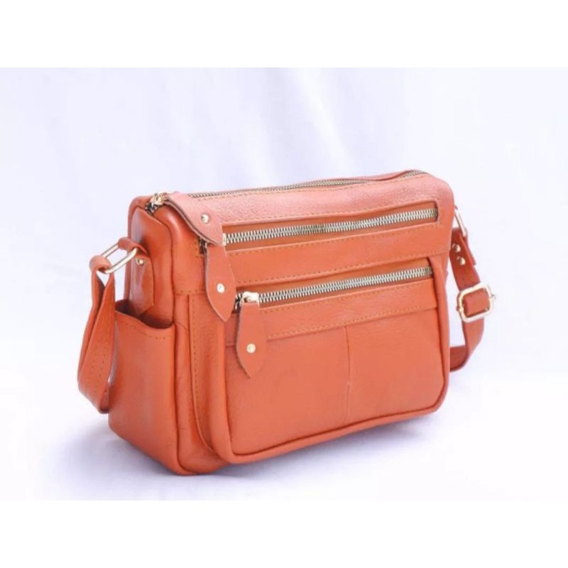 Tas kulit wanita tas slempang garut tas slempang papirut tas besar tas guru tas papilon bahan kulit 