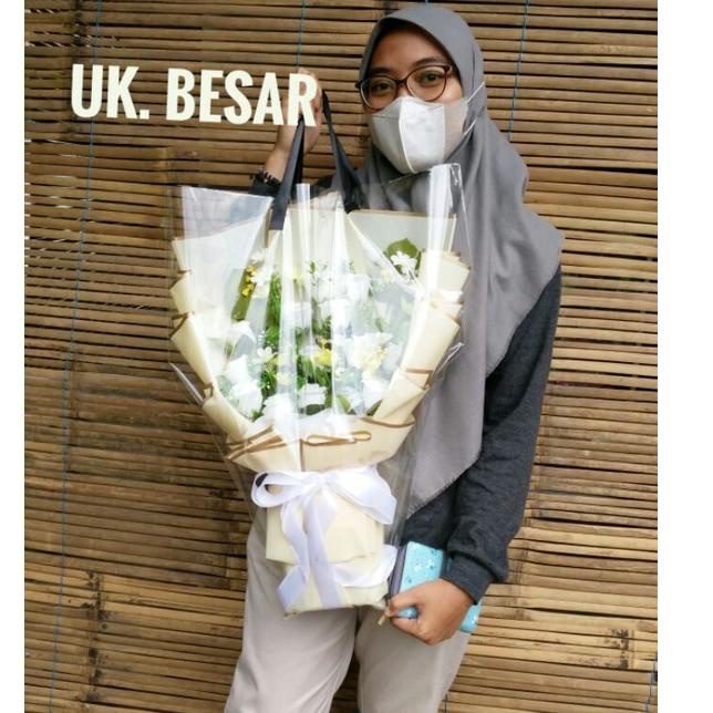 PRODUCT TERLARIS Plastik OPP tebal bungkus buket | plastik tebal (hanya kantong belum ada pita) ✧ 85