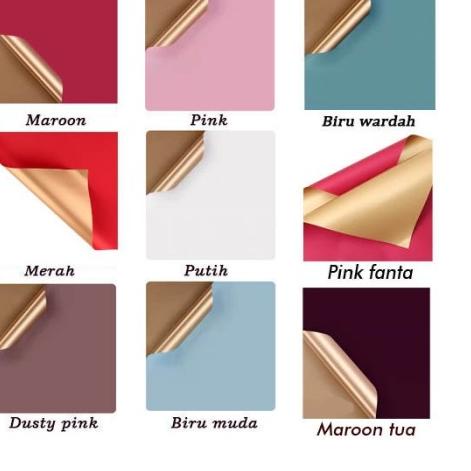 

20LEMBAR Korean wrapping Buket bunga Dove & Gold - Kertas buket bunga - Hitam