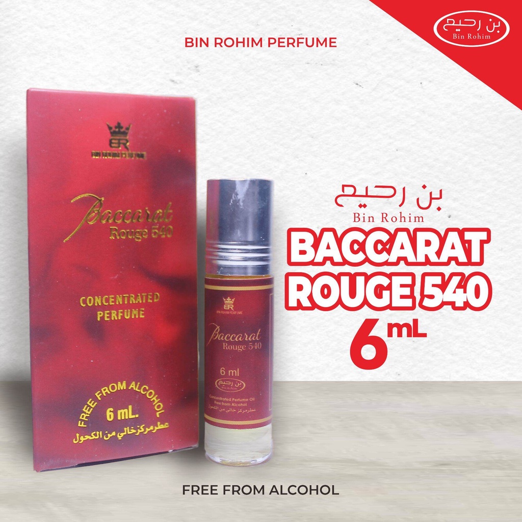 Parfum BACCARAT Minyak Wangi Roll Non Alkohol Merek Bin Rohim Kemasan 6ml
