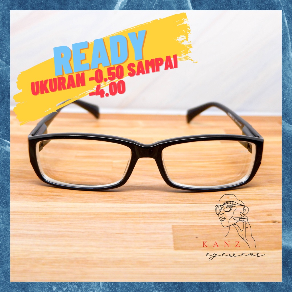 Kacamata Kotak Kecil Tebal Minus Jarak Jauh Pria Wanita Diameter Kecil Motor Estetik