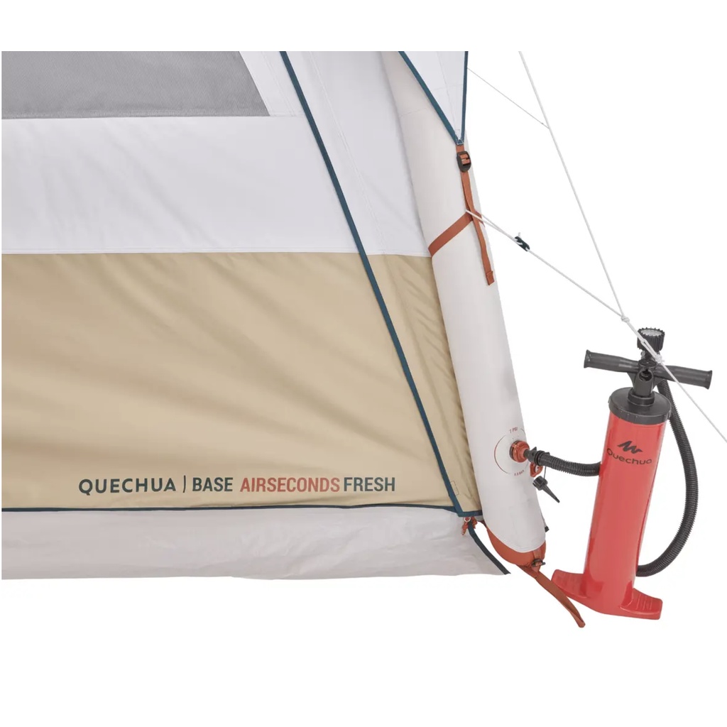 QUECHUA Air Seconds Base L Tenda Camping Shelter Inflatable 8 Orang