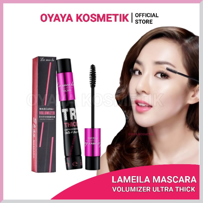 Mascara Lameila Volumizer Ultra Thick Mascara La Mei La Volumizer Thick Waterproff Fiber Eyelash Primer Anti Air Tahan Lama Melentikan Bulu Mata Berkualitas OYAYA KOSMETIK PEKANBARU ecer Grosir RIAU