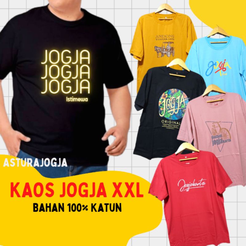 Kaos JOGJA XXL 100% cotton || kaos oversize || kaos jumbo